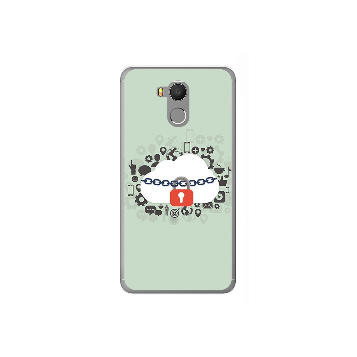 Funda Gel Tpu para Oukitel U15 / U15 Pro Diseño Nube Dibujos