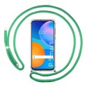 Funda Colgante Transparente para Huawei P Smart 2021 con Cordon Verde Agua