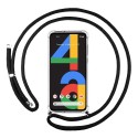 Funda Colgante Transparente para Google Pixel 4a con Cordon Negro