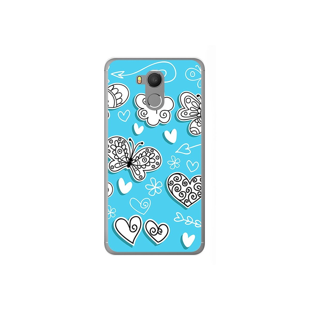 Funda Gel Tpu para Oukitel U15 / U15 Pro Diseño Mariposas Dibujos