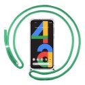 Funda Colgante Transparente para Google Pixel 4a con Cordon Verde Agua