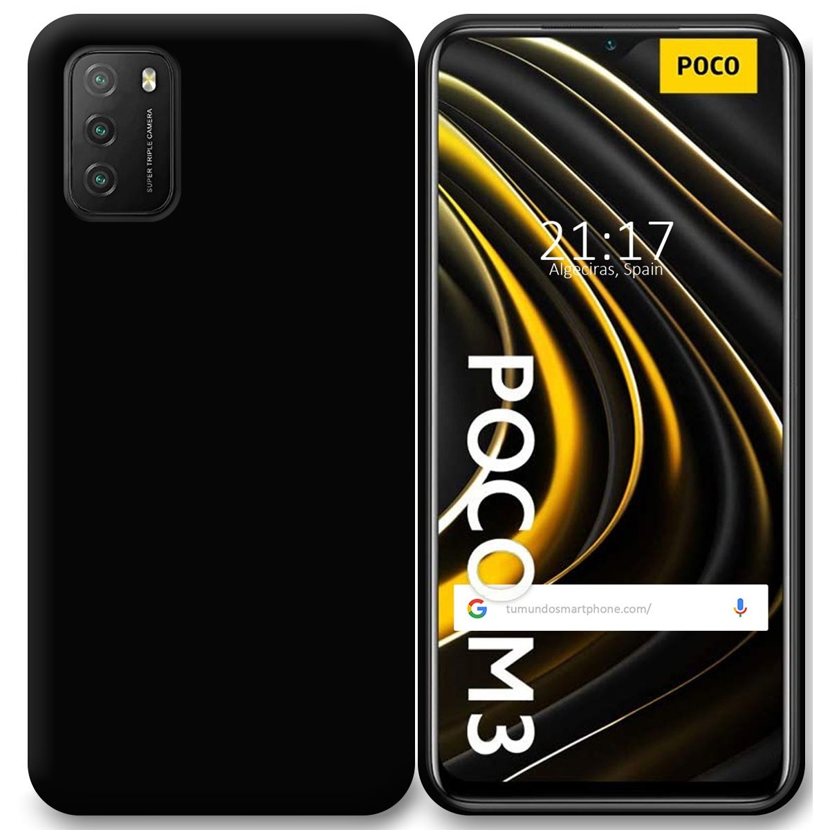 Funda Silicona Gel TPU Negra para Xiaomi POCO M3 / Redmi 9T