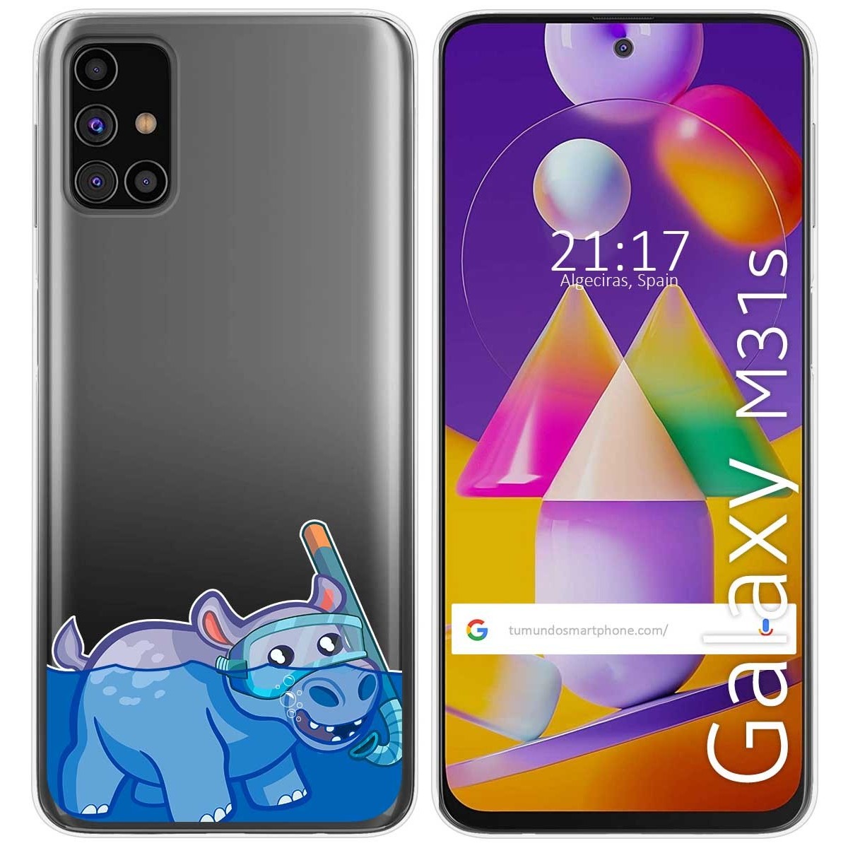 Funda Gel Transparente para Samsung Galaxy M31s diseño Hipo Dibujos