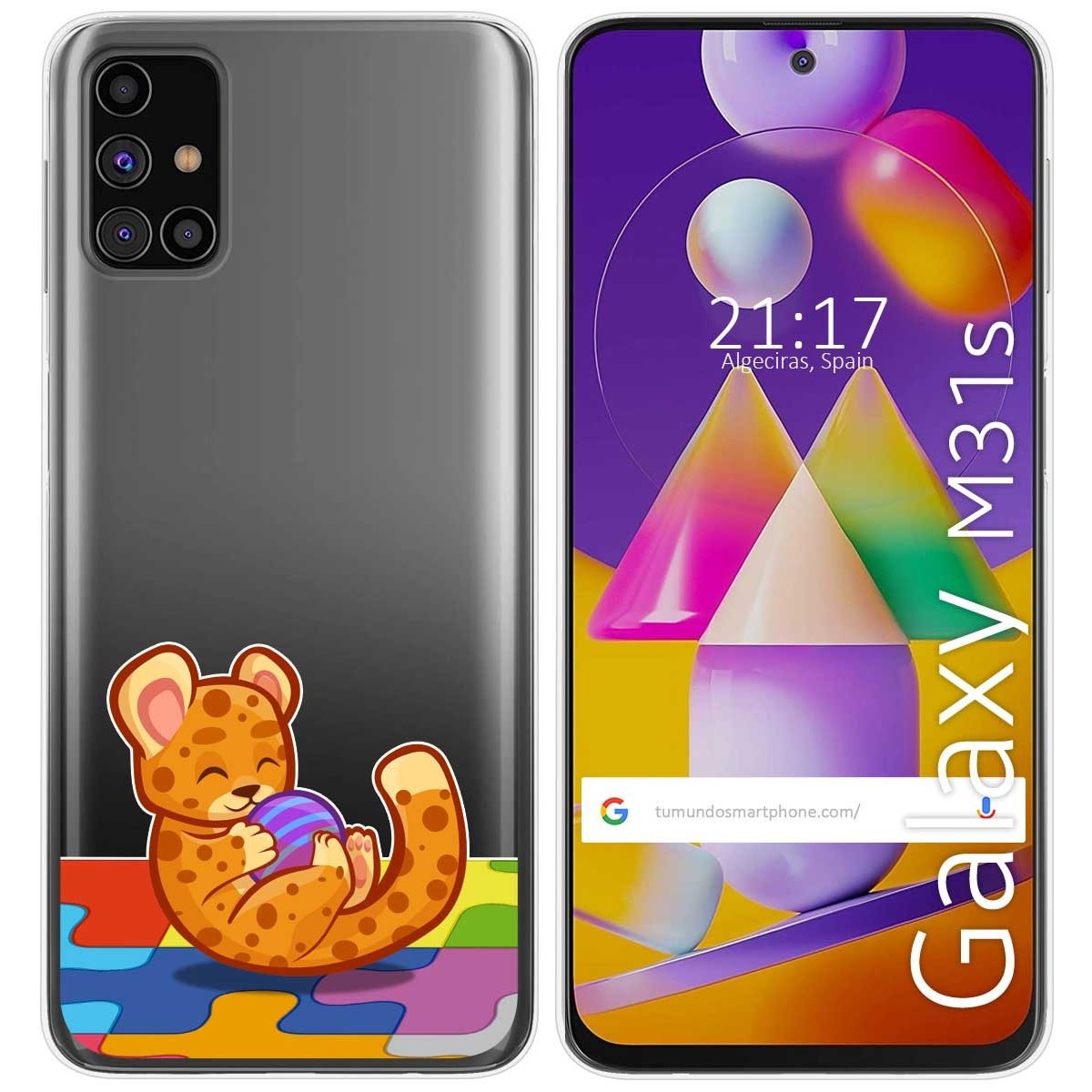 Funda Gel Transparente para Samsung Galaxy M31s diseño Leopardo Dibujos