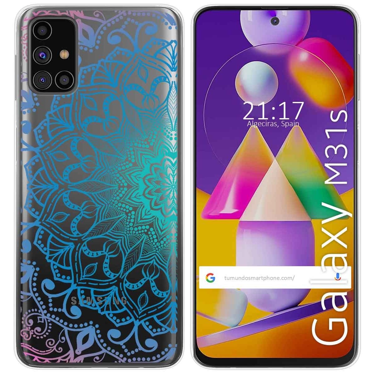 Funda Gel Transparente para Samsung Galaxy M31s diseño Mandala Dibujos
