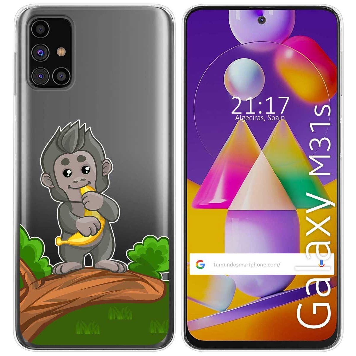 Funda Gel Transparente para Samsung Galaxy M31s diseño Mono Dibujos
