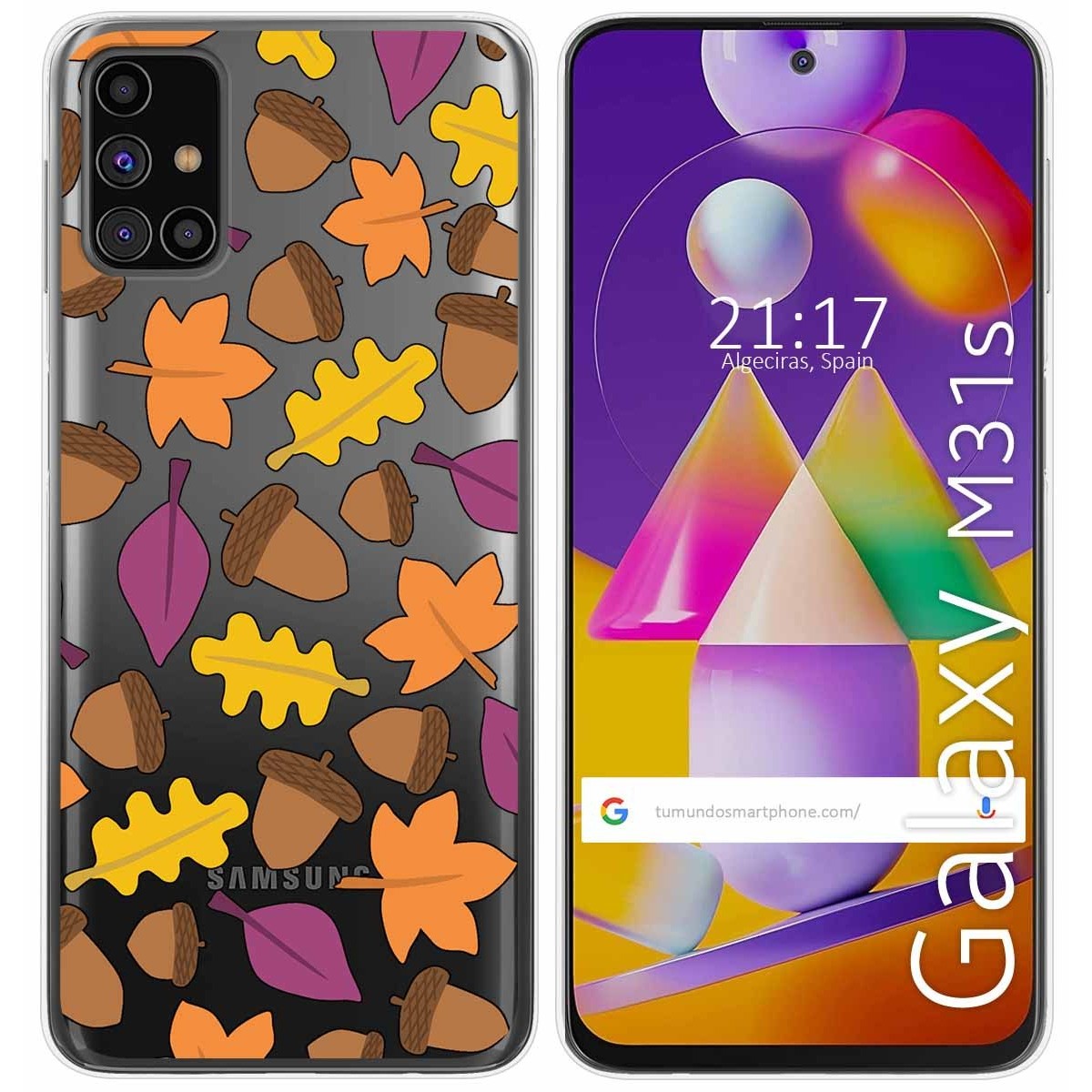 Funda Gel Transparente para Samsung Galaxy M31s diseño Otoño Dibujos