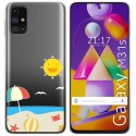 Funda Gel Transparente para Samsung Galaxy M31s diseño Playa Dibujos