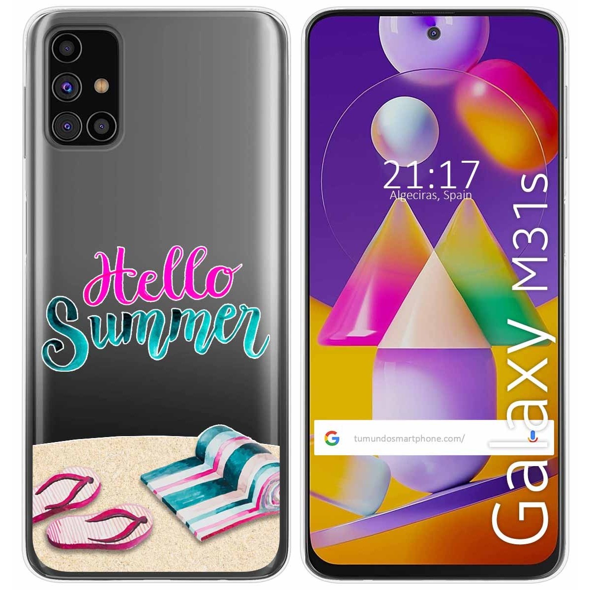 Funda Gel Transparente para Samsung Galaxy M31s diseño Summer Dibujos