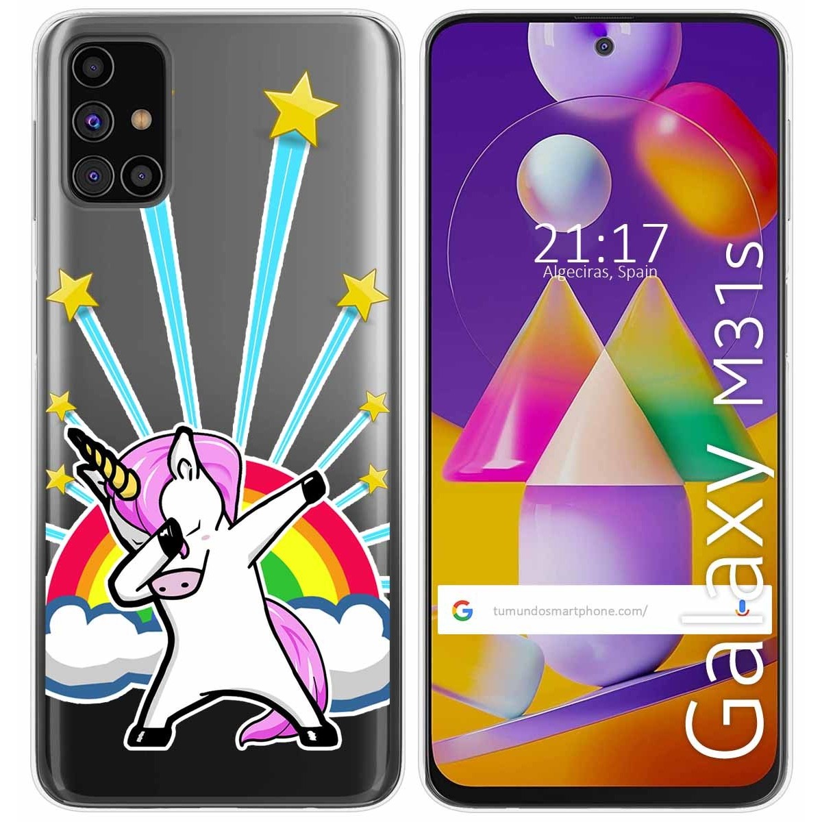Funda Gel Transparente para Samsung Galaxy M31s diseño Unicornio Dibujos