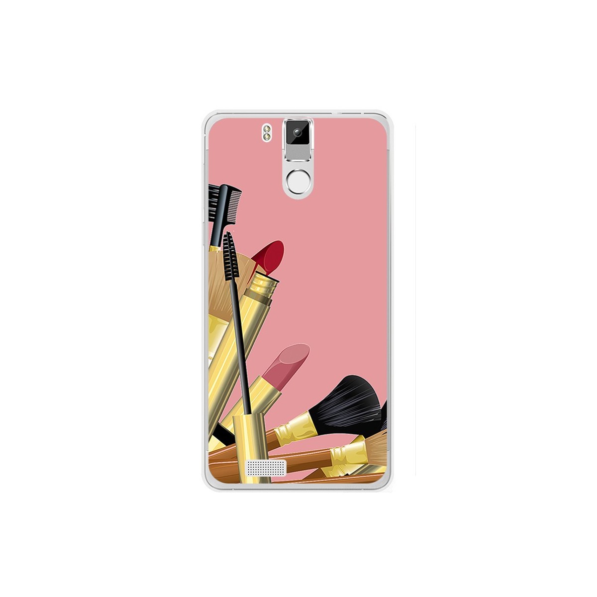 Funda Gel Tpu para Oukitel K6000 / K6000 Pro Diseño Brochas Dibujos