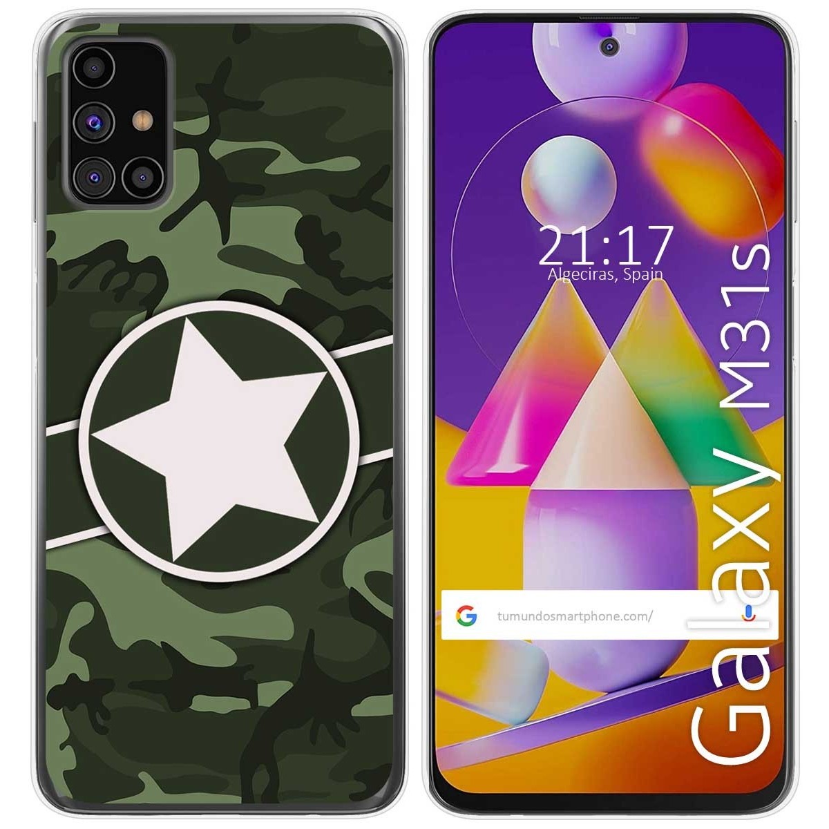 Funda Gel Tpu para Samsung Galaxy M31s diseño Camuflaje 01 Dibujos