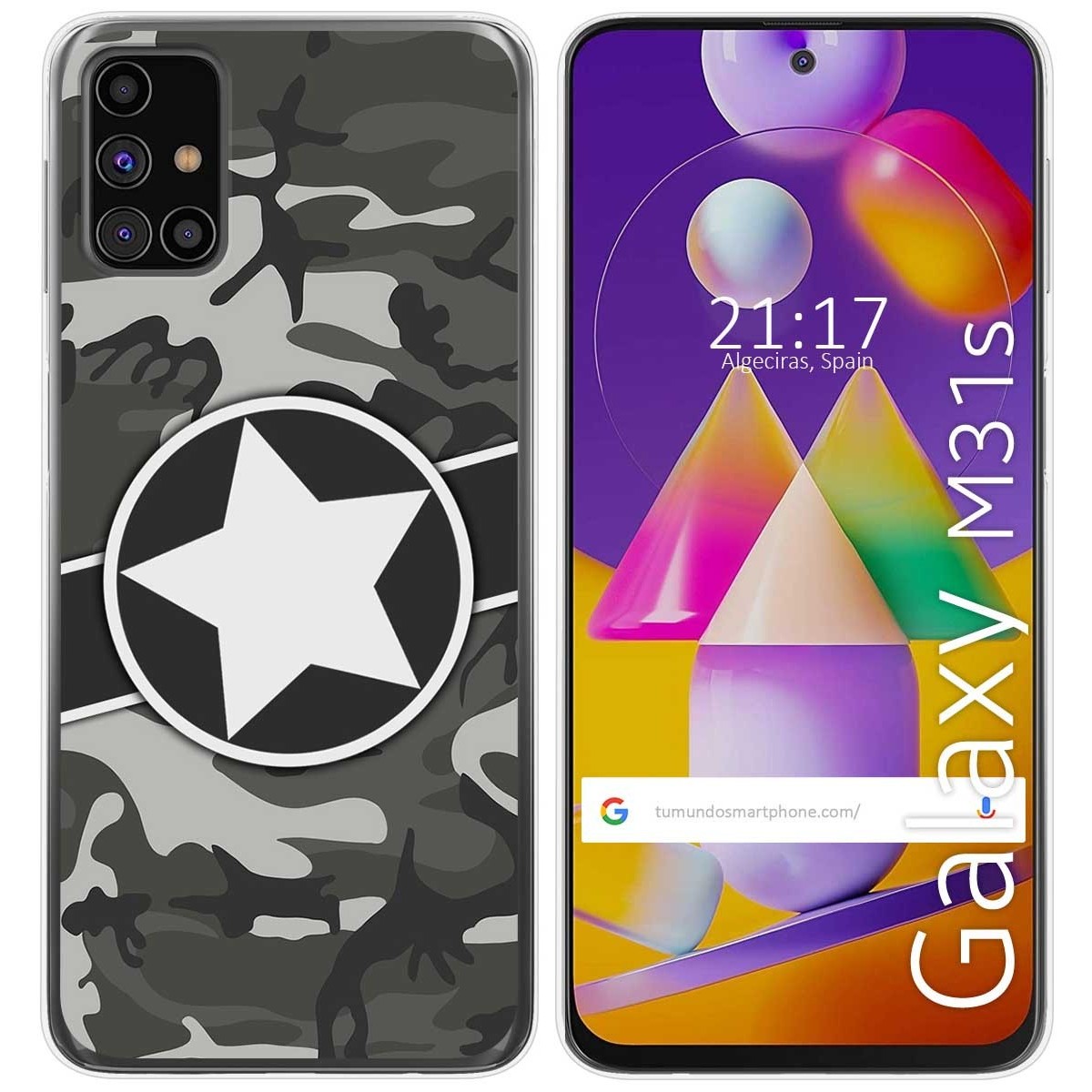 Funda Gel Tpu para Samsung Galaxy M31s diseño Camuflaje 02 Dibujos