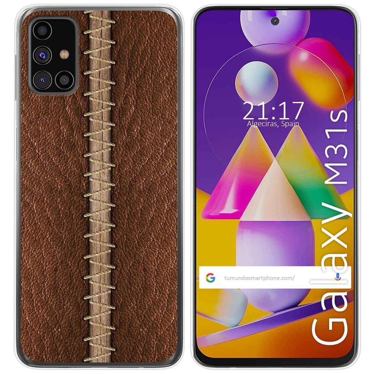Funda Gel Tpu para Samsung Galaxy M31s diseño Cuero 01 Dibujos