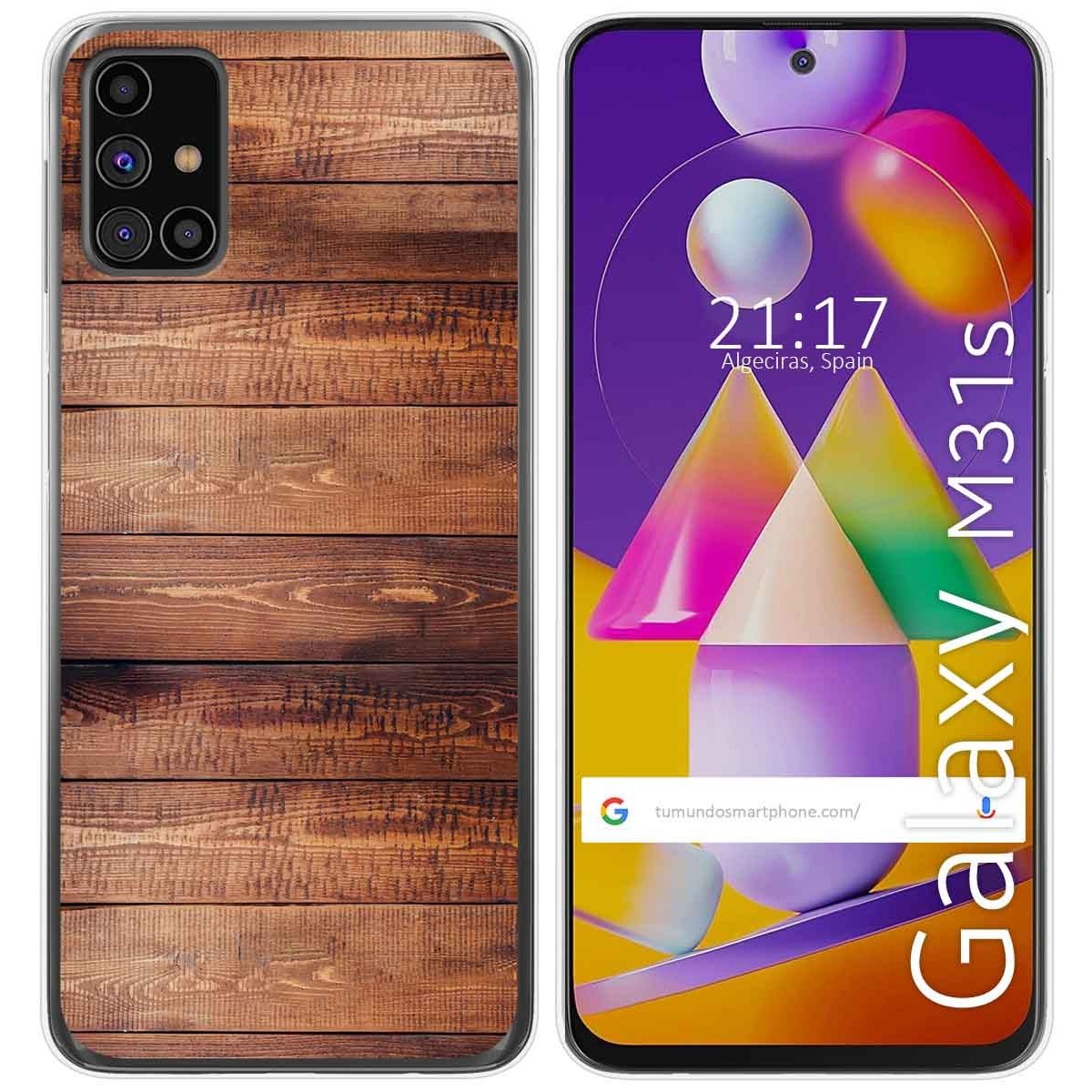 Funda Gel Tpu para Samsung Galaxy M31s diseño Madera 02 Dibujos