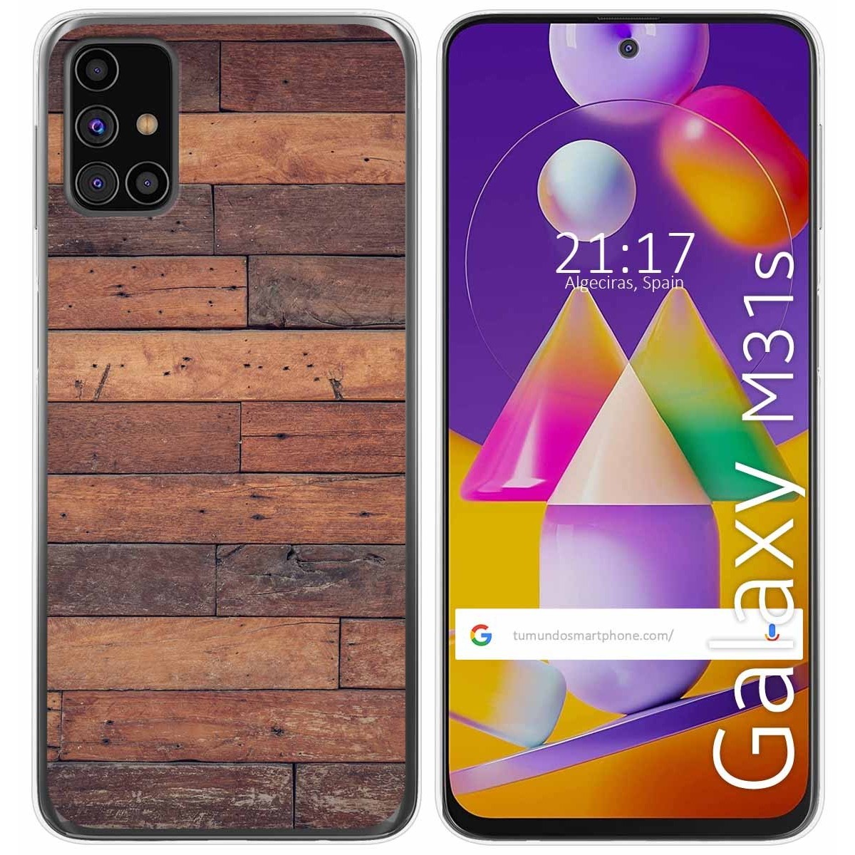 Funda Gel Tpu para Samsung Galaxy M31s diseño Madera 03 Dibujos
