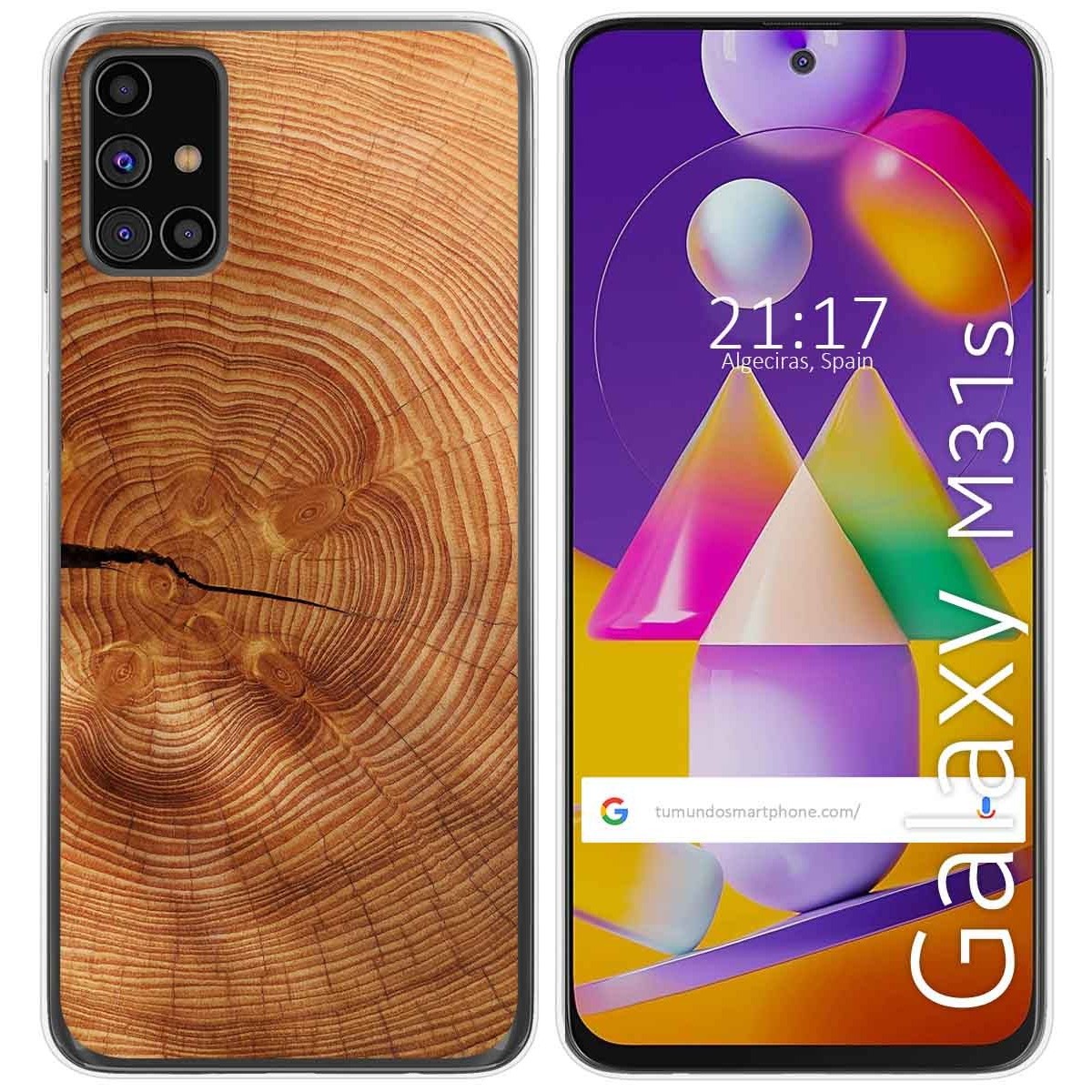 Funda Gel Tpu para Samsung Galaxy M31s diseño Madera 04 Dibujos