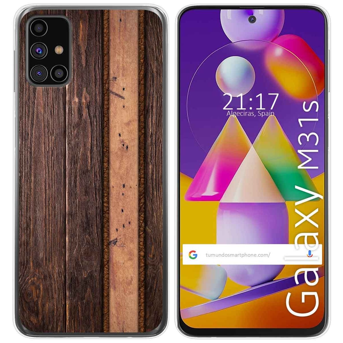 Funda Gel Tpu para Samsung Galaxy M31s diseño Madera 05 Dibujos