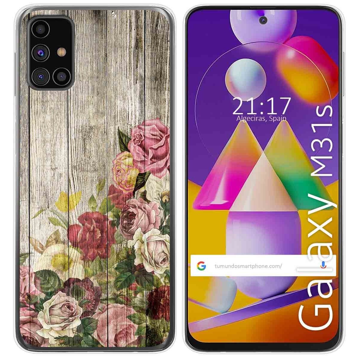 Funda Gel Tpu para Samsung Galaxy M31s diseño Madera 08 Dibujos