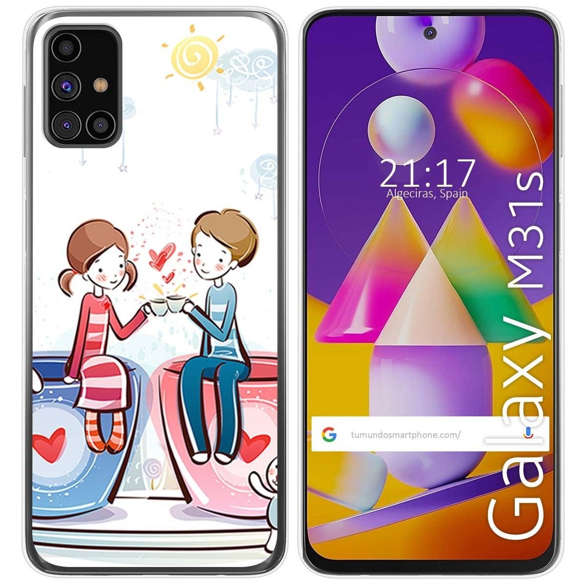 Funda Gel Tpu para Samsung Galaxy M31s diseño Café Dibujos