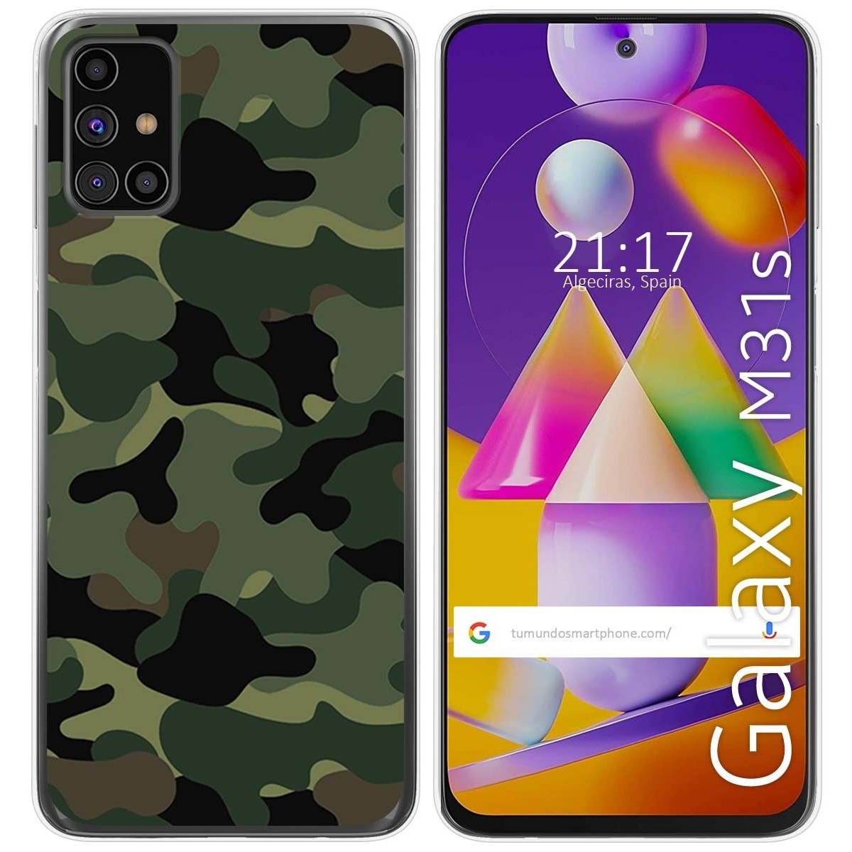 Funda Gel Tpu para Samsung Galaxy M31s diseño Camuflaje Dibujos