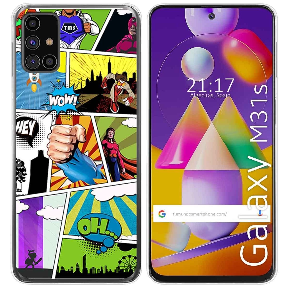 Funda Gel Tpu para Samsung Galaxy M31s diseño Comic Dibujos