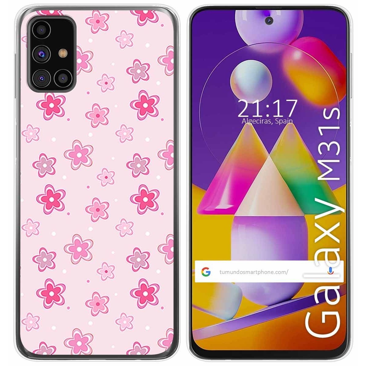 Funda Gel Tpu para Samsung Galaxy M31s diseño Flores Dibujos