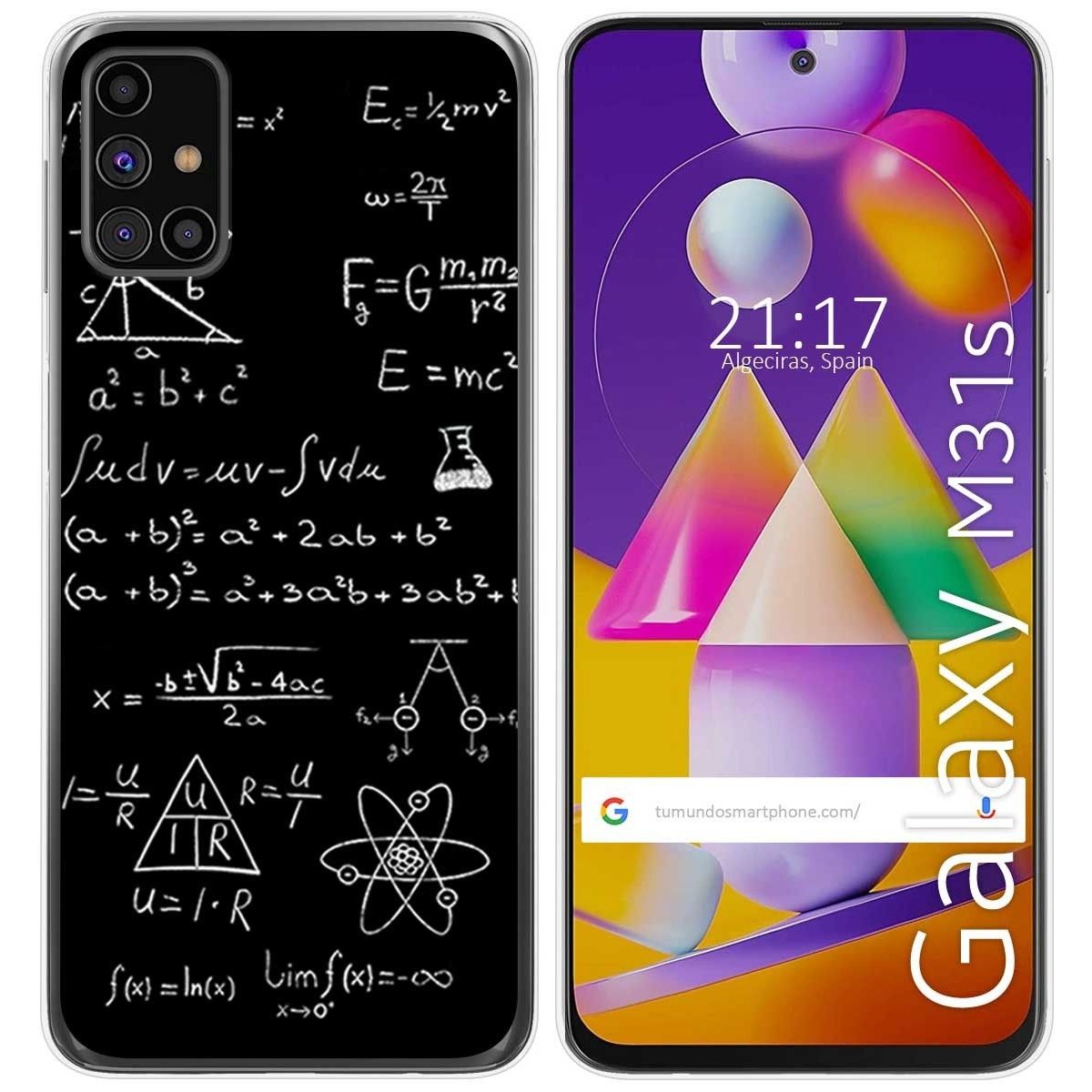 Funda Gel Tpu para Samsung Galaxy M31s diseño Formulas Dibujos