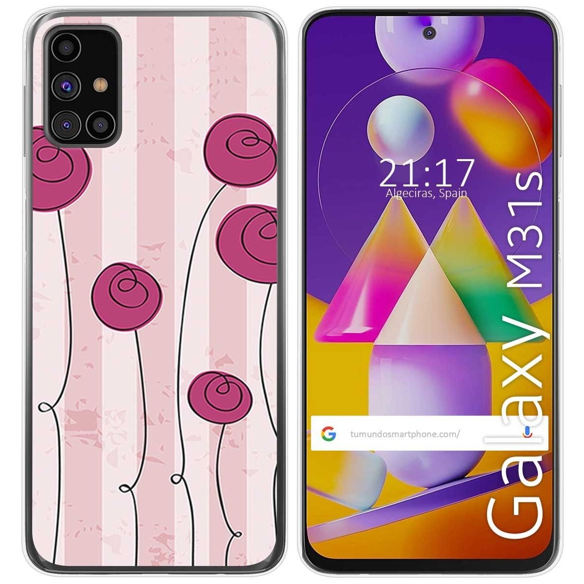 Funda Gel Tpu para Samsung Galaxy M31s diseño Flores Vintage Dibujos