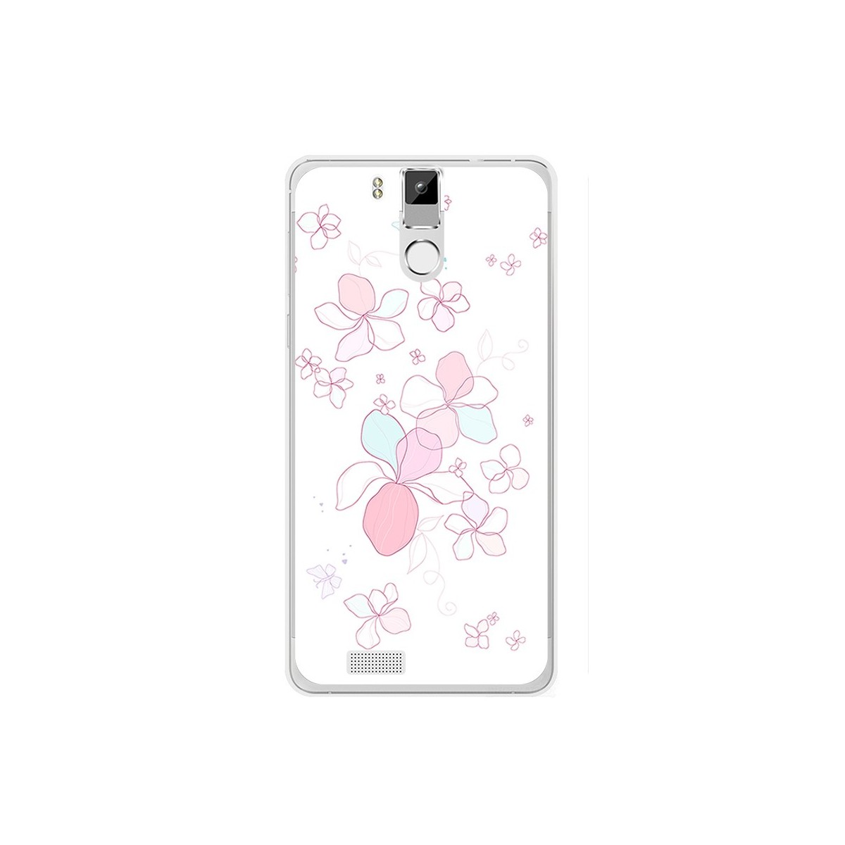 Funda Gel Tpu para Oukitel K6000 / K6000 Pro Diseño Flores Minimal Dibujos