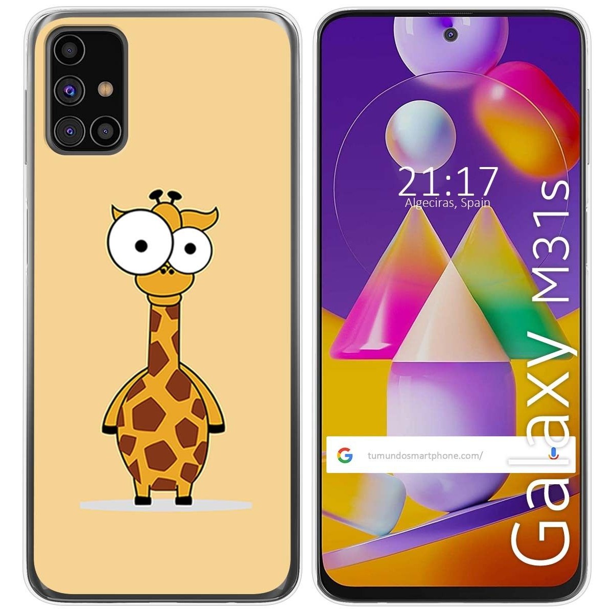 Funda Gel Tpu para Samsung Galaxy M31s diseño Jirafa Dibujos