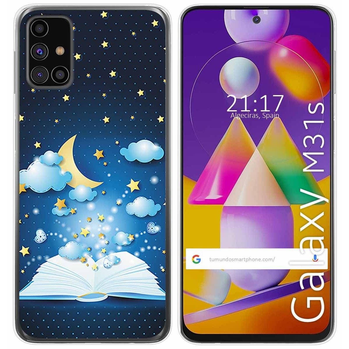 Funda Gel Tpu para Samsung Galaxy M31s diseño Libro Cuentos Dibujos