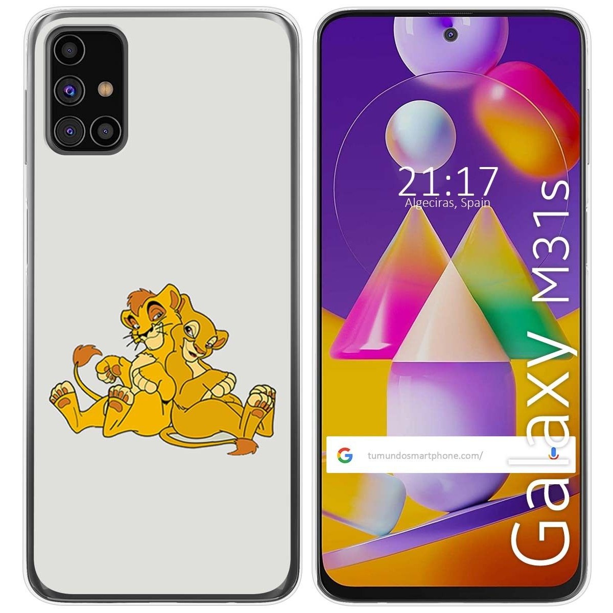 Funda Gel Tpu para Samsung Galaxy M31s diseño Leones Dibujos