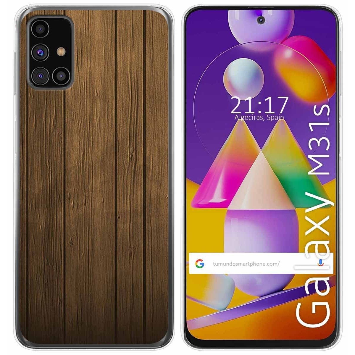 Funda Gel Tpu para Samsung Galaxy M31s diseño Madera Dibujos