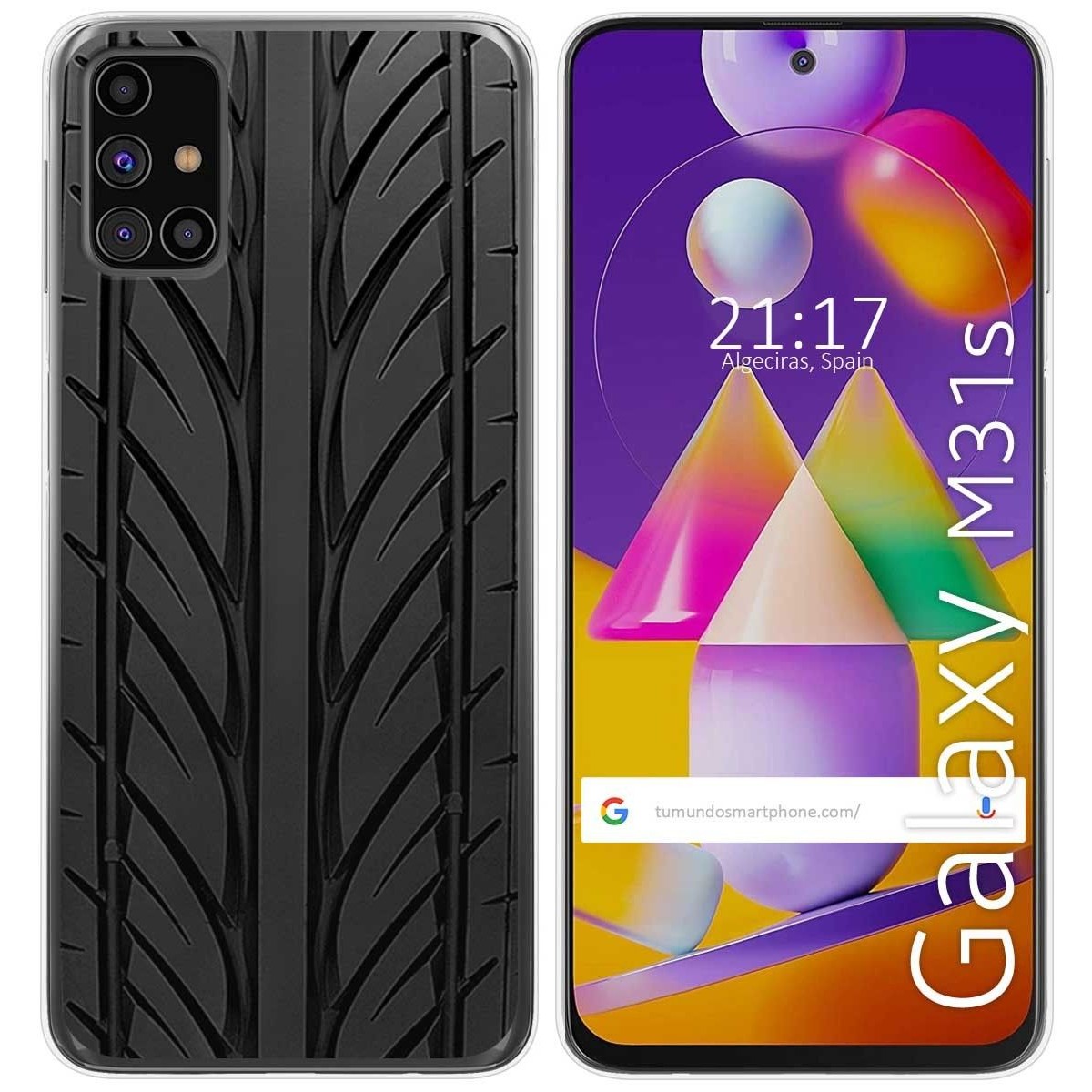 Funda Gel Tpu para Samsung Galaxy M31s diseño Neumatico Dibujos