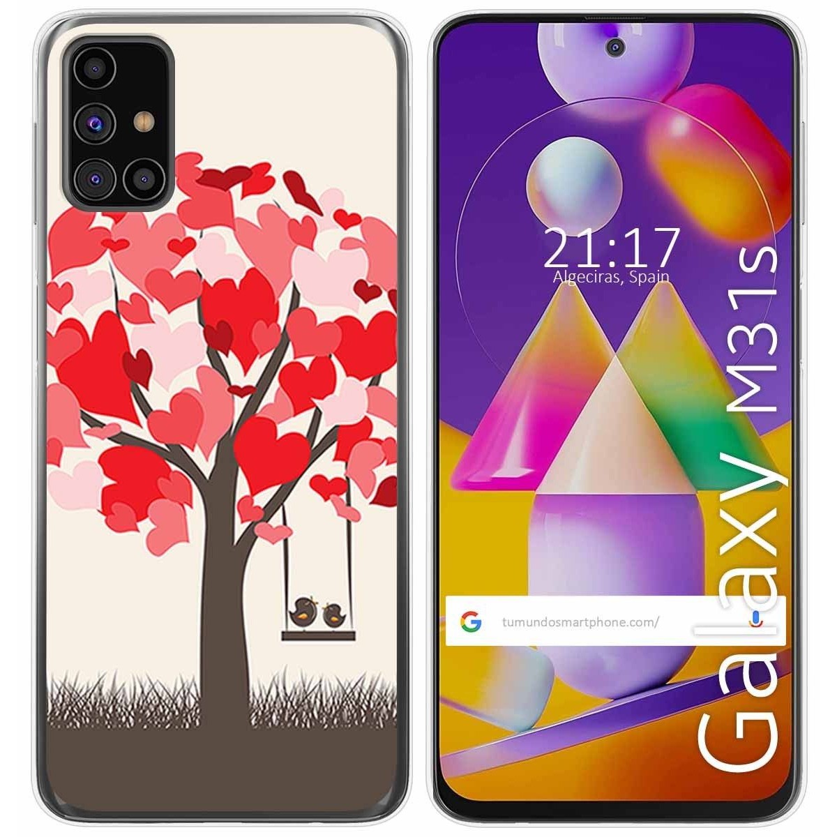 Funda Gel Tpu para Samsung Galaxy M31s diseño Pajaritos Dibujos
