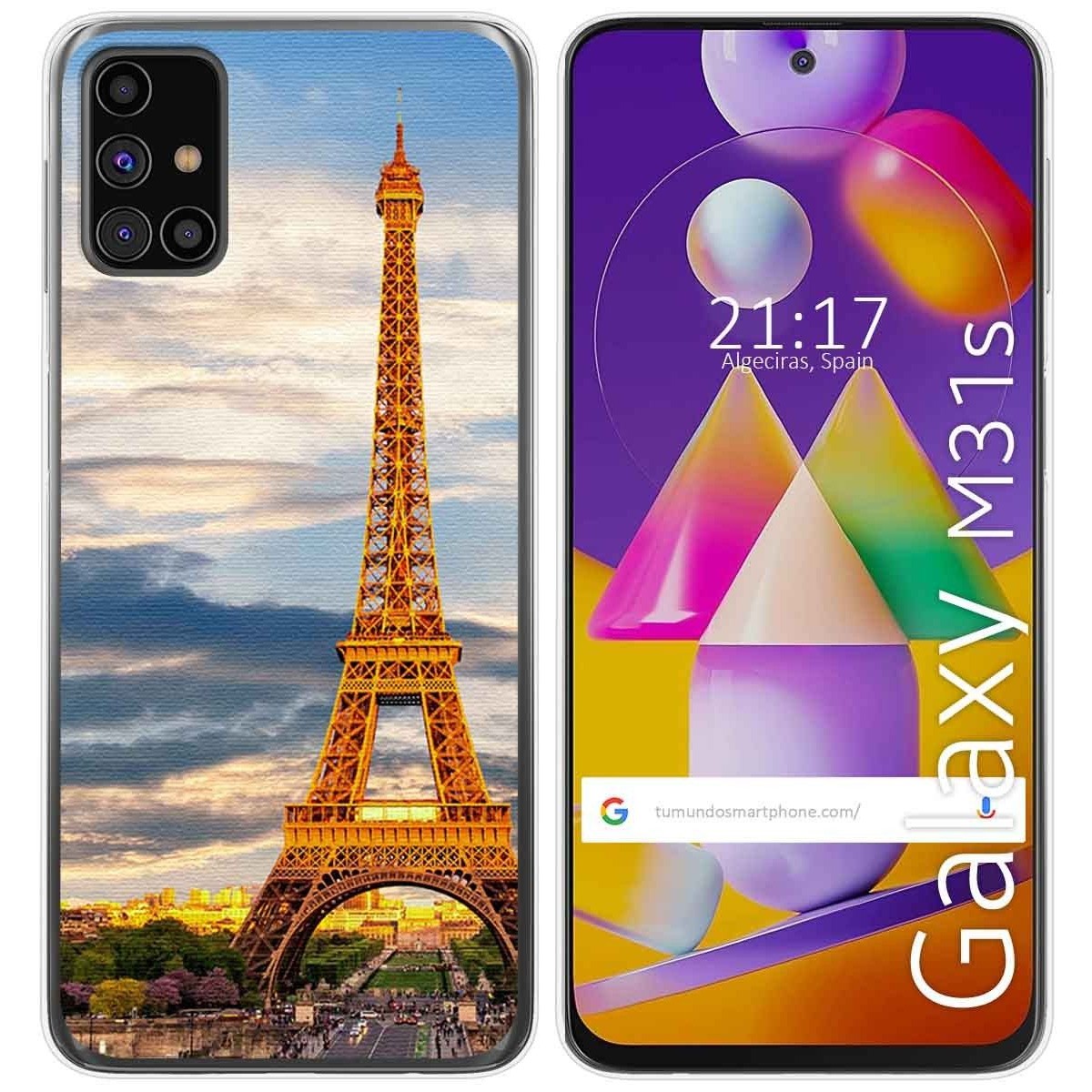 Funda Gel Tpu para Samsung Galaxy M31s diseño Paris Dibujos