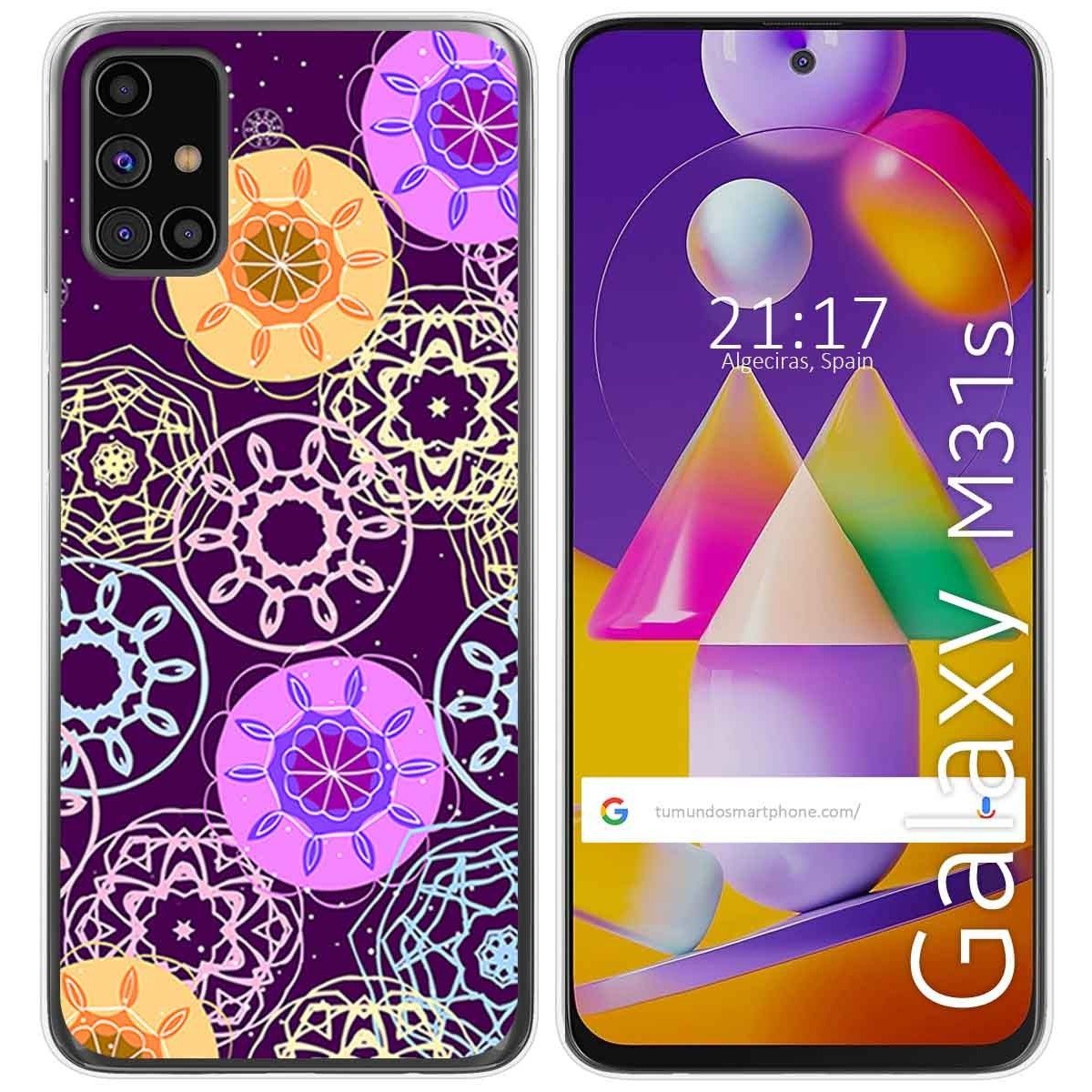 Funda Gel Tpu para Samsung Galaxy M31s diseño Radial Dibujos