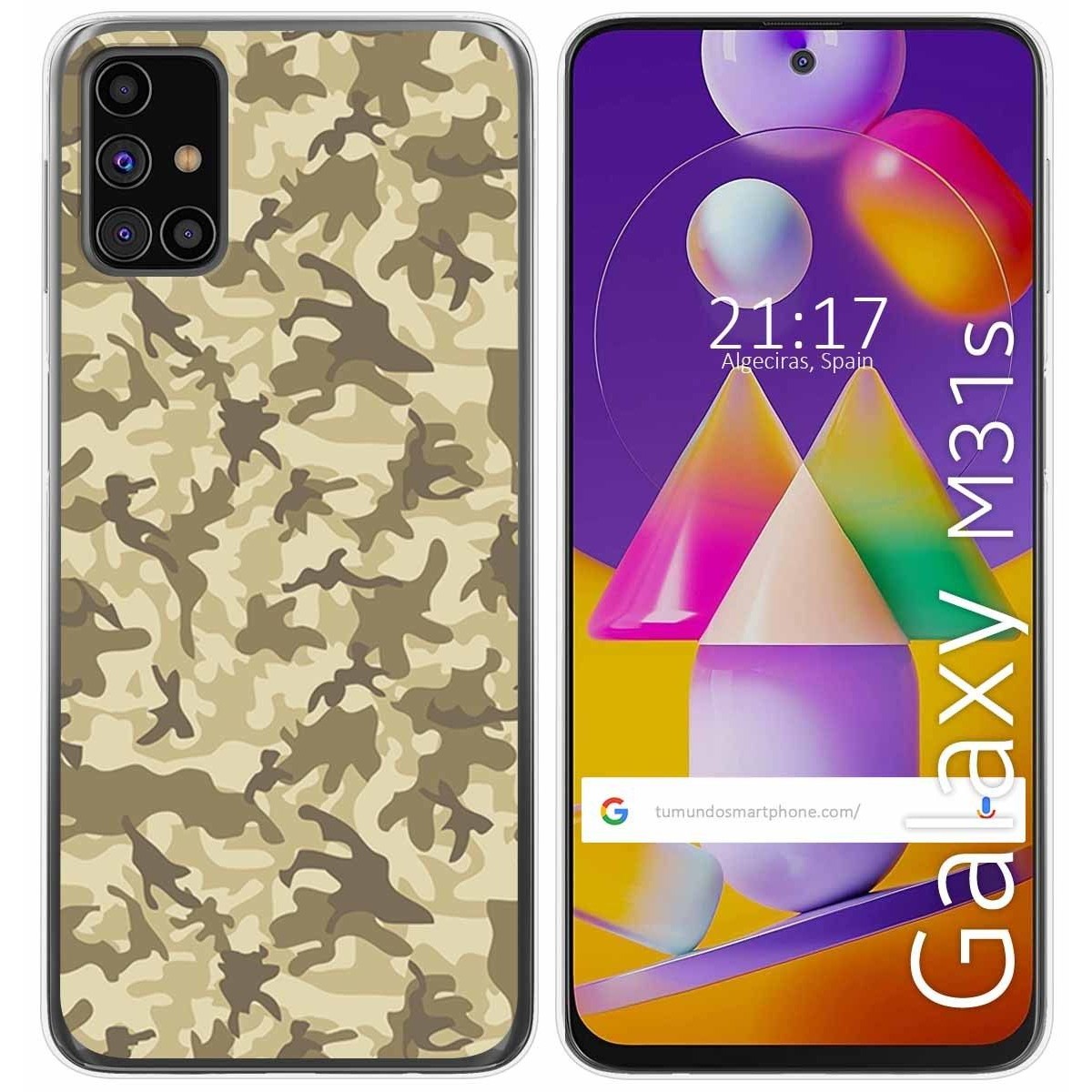 Funda Gel Tpu para Samsung Galaxy M31s diseño Sand Camuflaje Dibujos