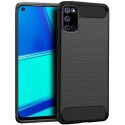 Funda Gel Tpu Tipo Carbon Negra para Oppo A52 / A72