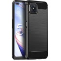 Funda Gel Tpu Tipo Carbon Negra para Oppo Reno 4Z 5G