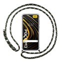 Funda Colgante Transparente para Xiaomi POCO M3 / Redmi 9T con Cordon Verde / Dorado