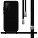 Funda Silicona Líquida con Cordón para Xiaomi Mi 10T / Mi 10T Pro color Negra