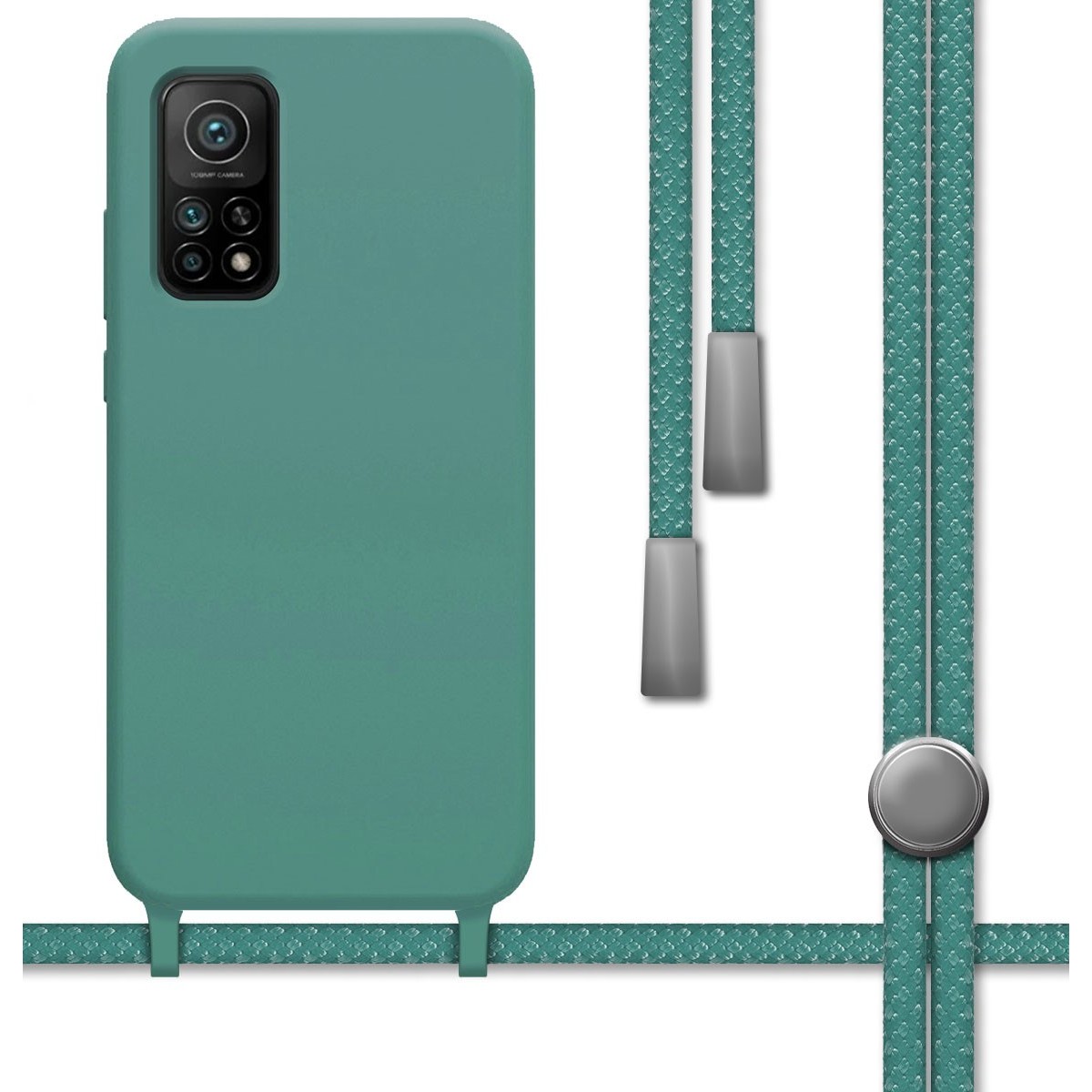 Funda Silicona Líquida con Cordón para Xiaomi Mi 10T / Mi 10T Pro color Verde