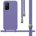Funda Silicona Líquida con Cordón para Xiaomi Mi 10T / Mi 10T Pro color Morada