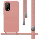 Funda Silicona Líquida con Cordón para Xiaomi Mi 10T / Mi 10T Pro color Rosa