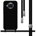 Funda Silicona Líquida con Cordón para Xiaomi Mi 10T Lite color Negra