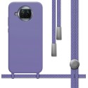 Funda Silicona Líquida con Cordón para Xiaomi Mi 10T Lite color Morada