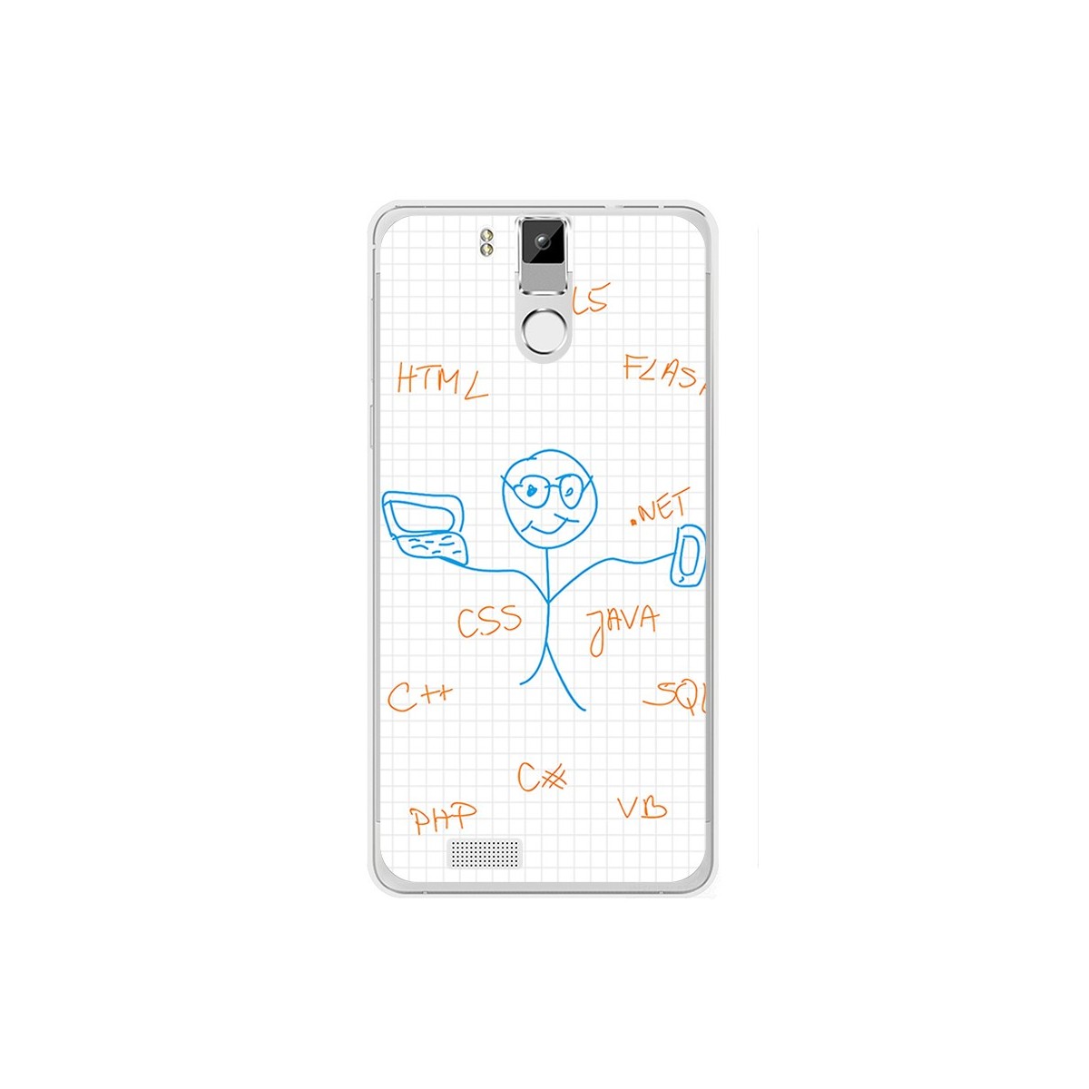 Funda Gel Tpu para Oukitel K6000 / K6000 Pro Diseño Informatico Dibujos