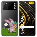 Funda Gel Transparente para Xiaomi POCO M3 / Redmi 9T diseño Conejo Dibujos